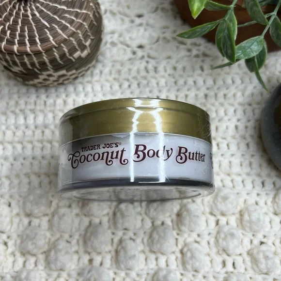 TRADER JOES COCONUT Body Butter 8 oz. Tub of Cream New Unopened Original Package - Picture 3 of 6